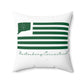Glastonbury Connecticut St. Patrick’s Day Flag Spun Polyester Square Pillow