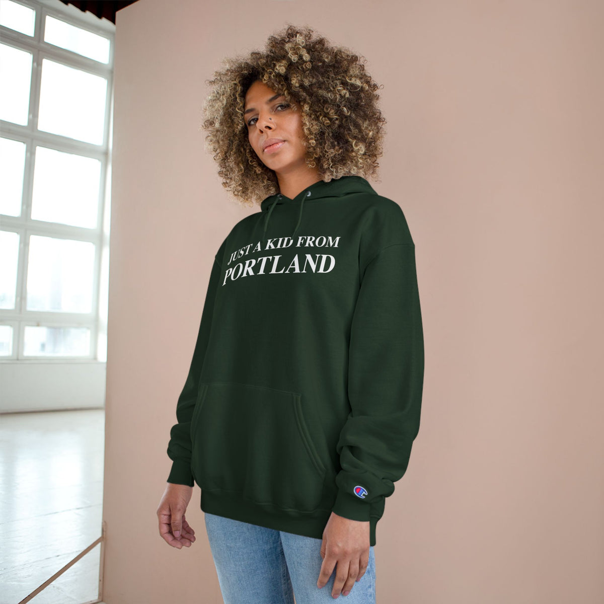 Just a kid from Portland Champion Hoodie