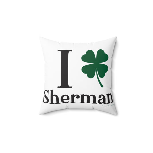 I Clover Sherman Spun Polyester Square Pillow