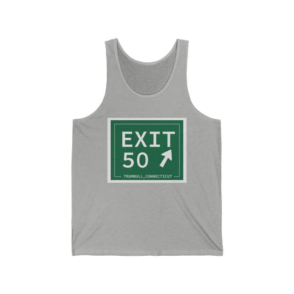 Vintage Exit 50  Merritt Parkway Sign Unisex Jersey Tank Top