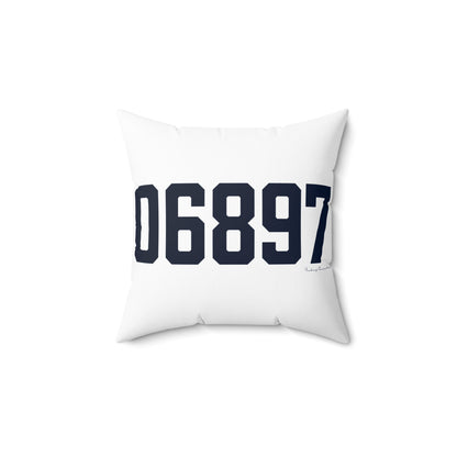 06897 Wilton Connecticut Zip Code Spun Polyester Square Pillow