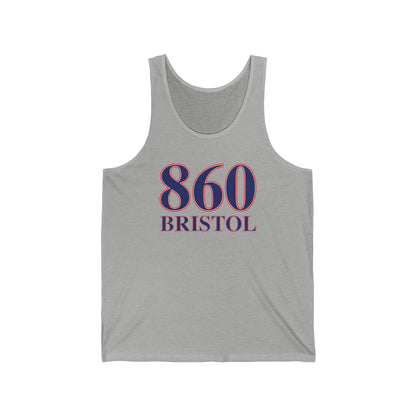 860 Bristol Red White & Blue Unisex Jersey Tank Top