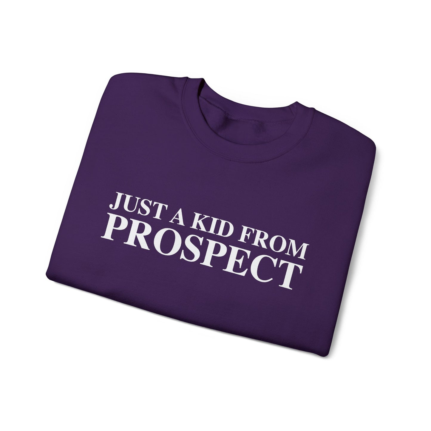 Just a kid from Prospect Unisex Heavy Blend™ Crewneck Sweatshirt