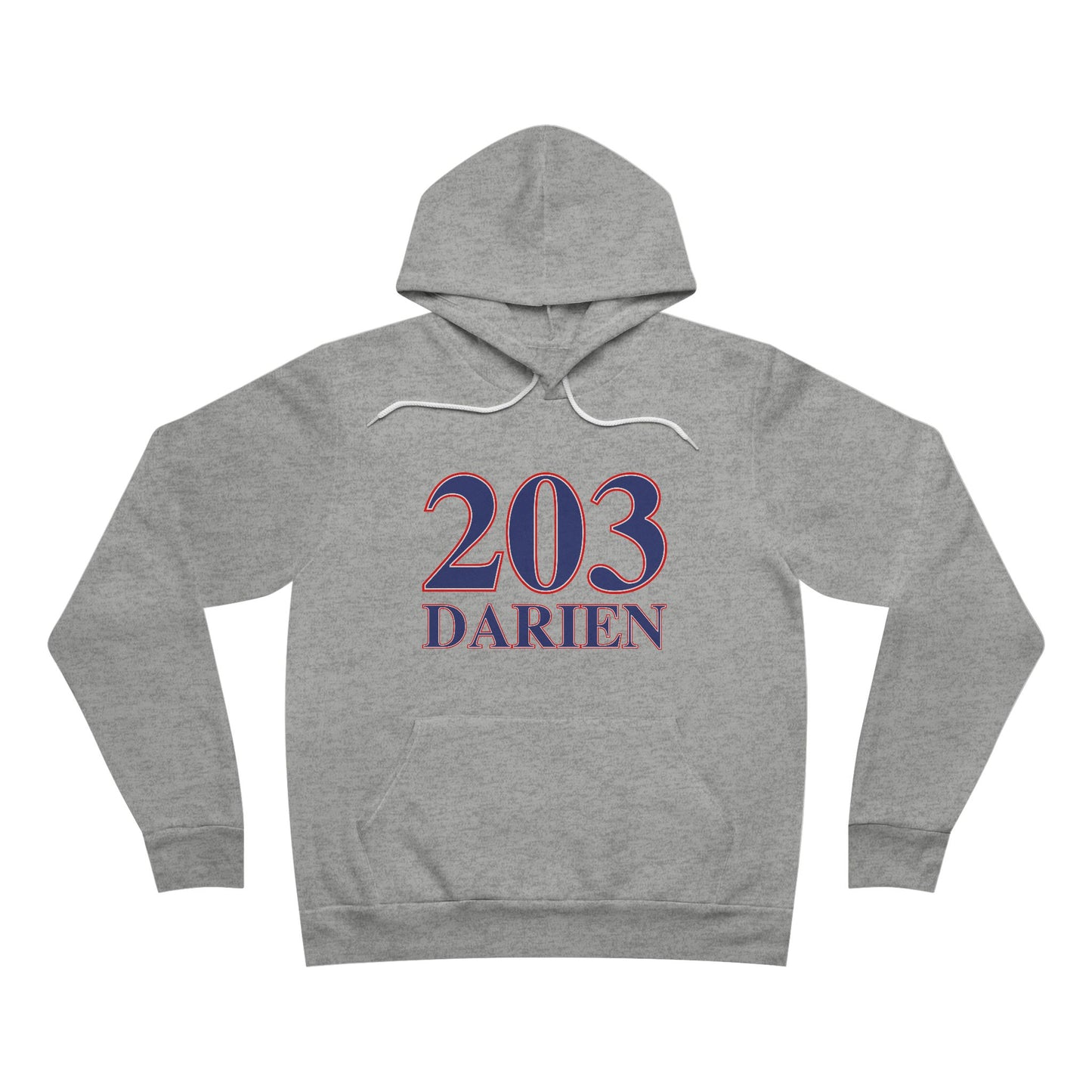 203 Darien Red White & Blue Unisex Sponge Fleece Pullover Hoodie