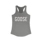 Goose Zip Code - White & Black Women's Ideal Racerback Tank Top