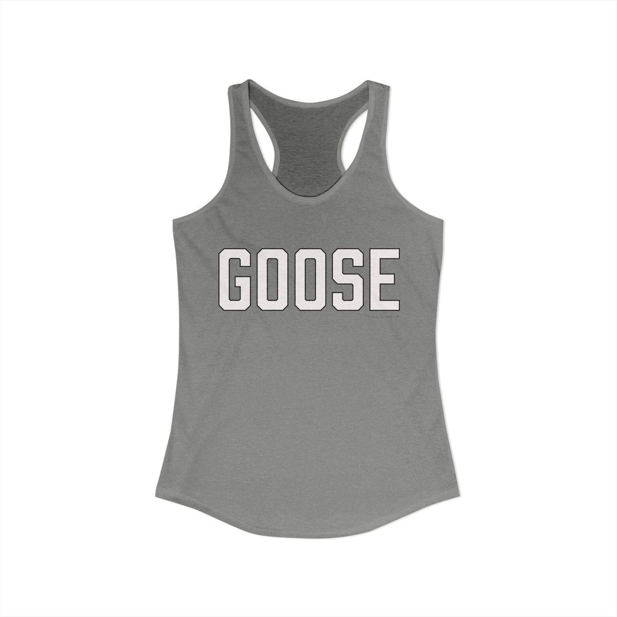 Goose Zip Code - White & Black Women's Ideal Racerback Tank Top