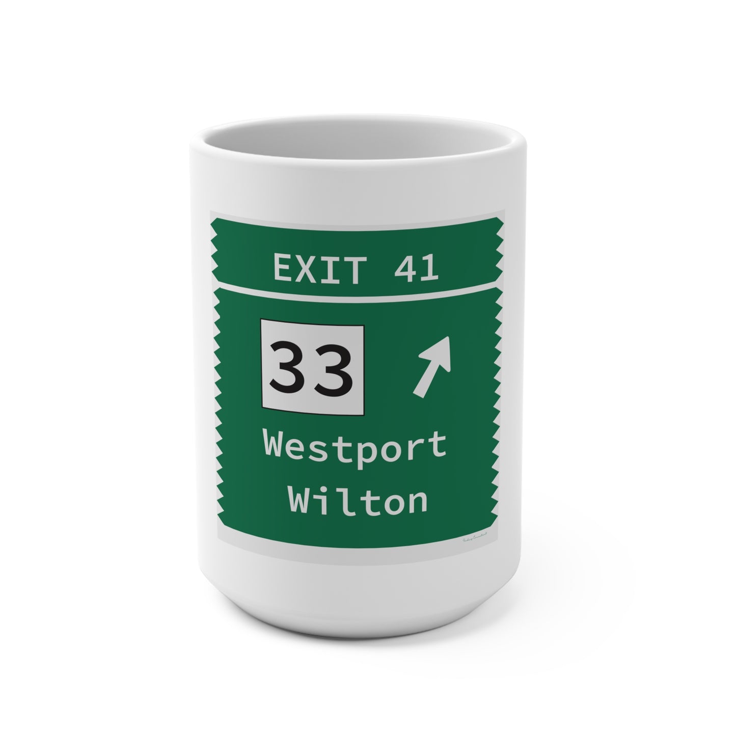 Vintage Merritt Parkway Exit 41 Sign Mug 15oz