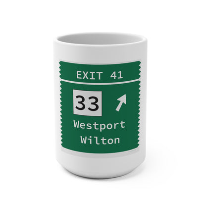Vintage Merritt Parkway Exit 41 Sign Mug 15oz