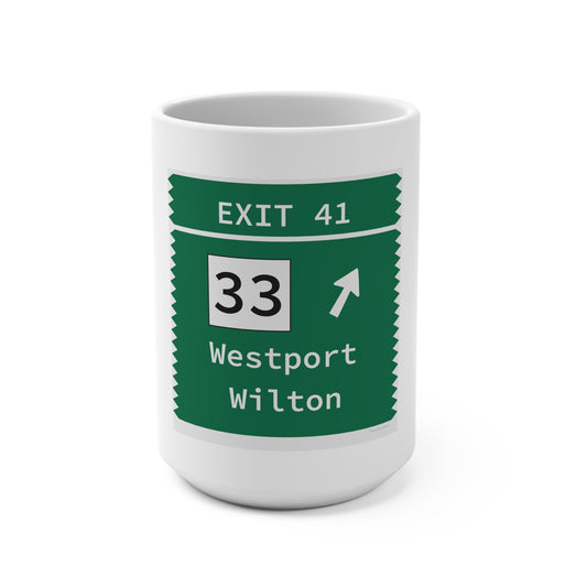 Vintage Merritt Parkway Exit 41 Sign Mug 15oz