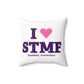 I Heart STMF Spun Polyester Square Pillow