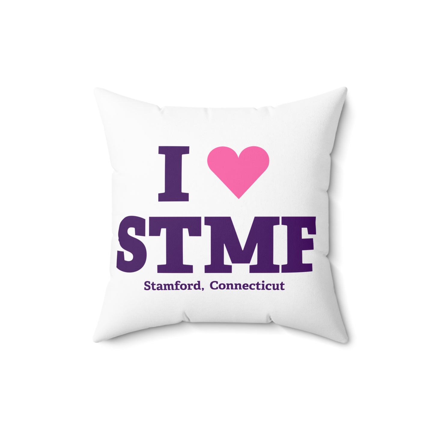 I Heart STMF Spun Polyester Square Pillow