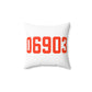 06903 Stamford Connecticut Zip Code Spun Polyester Square Pillow