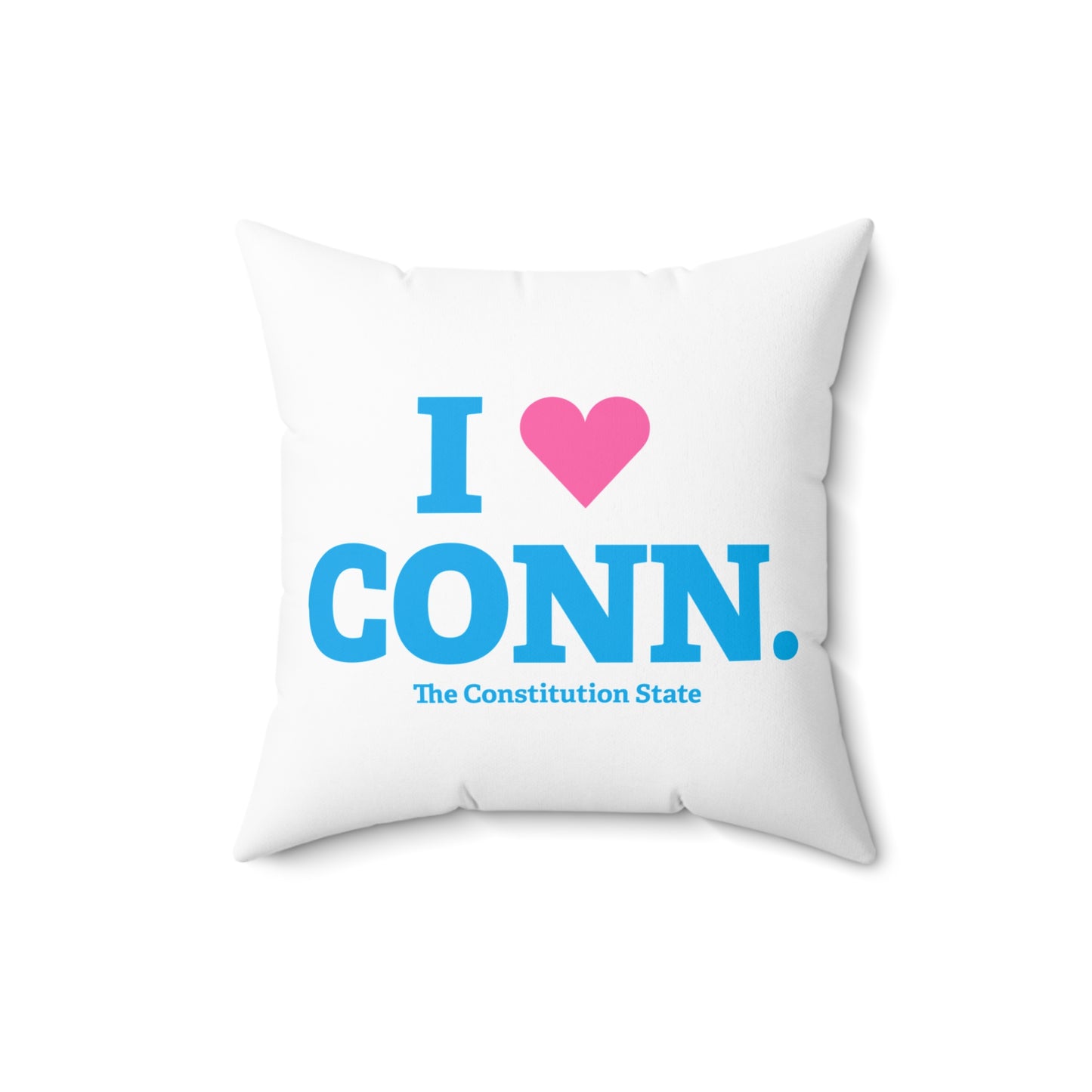 I Heart CONN. Spun Polyester Square Pillow