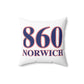 860 Norwich Red, White & Blue Spun Polyester Square Pillow