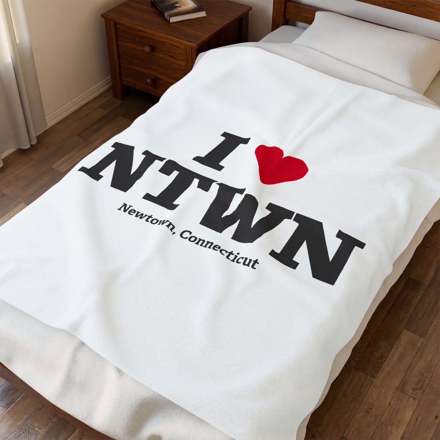 I Heart NTWN Velveteen Plush Blanket