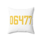 06477 Orange Connecticut  Zip Code Polyester Square Pillow