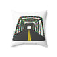 Saugatuck Bridge Lights Spun Polyester Square Pillow