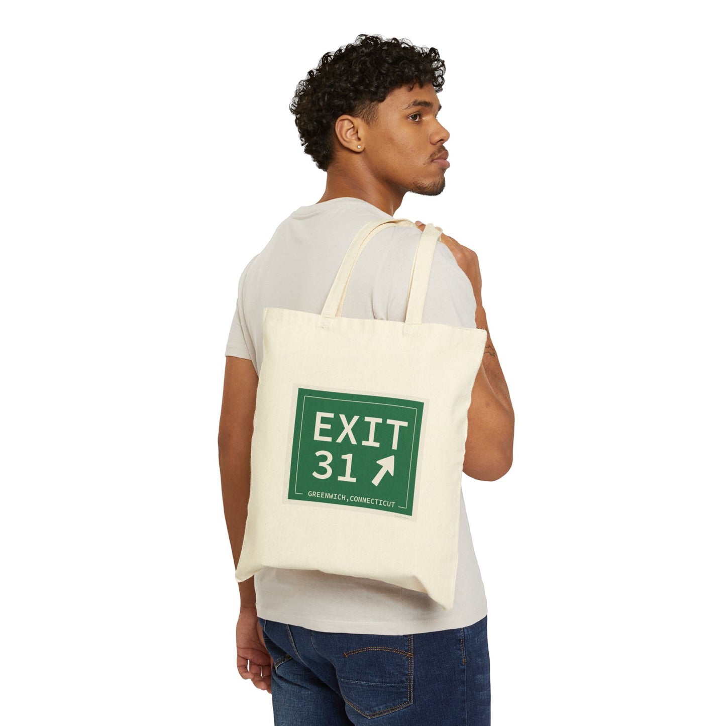 Vintage Exit 31 Merritt Parkway Sign Cotton Canvas Tote Bag