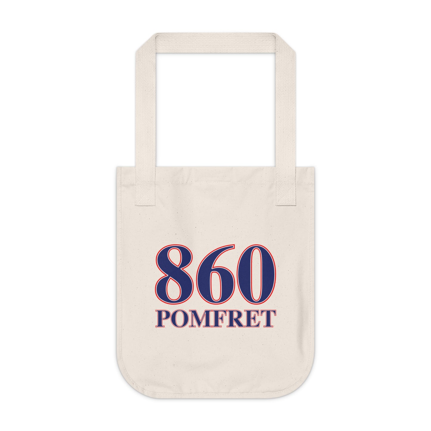 860 Pomfret Red, White & Blue Organic Canvas Tote Bag