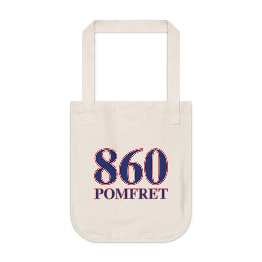 860 Pomfret Red, White & Blue Organic Canvas Tote Bag