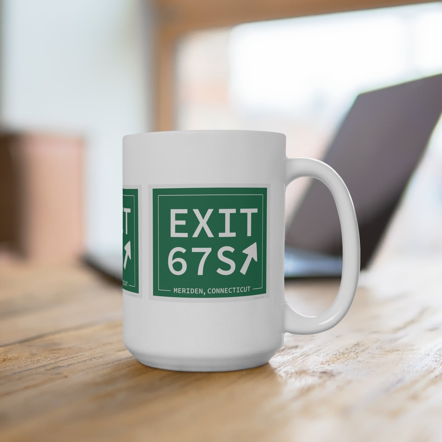 Vintage Exit 67S WCP Sign Mug 15oz