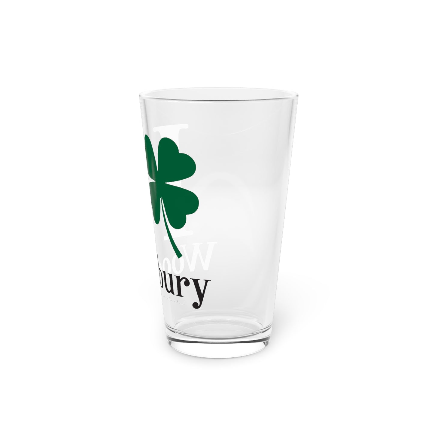 I Clover Woodbury Pint Glass, 16oz