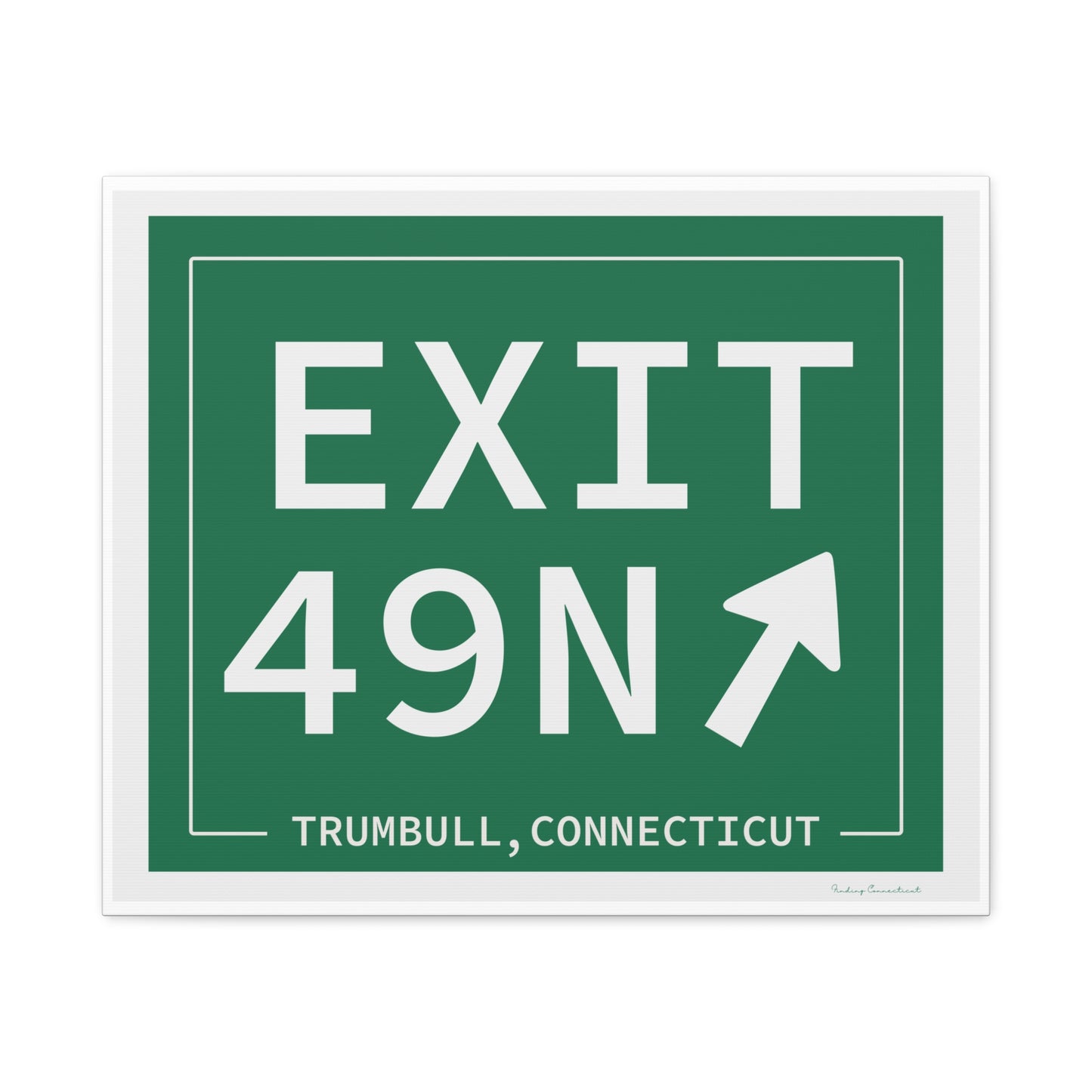 Vintage Exit 49N  Merritt Parkway Sign Matte Canvas, Stretched, 1.25"