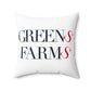 41 Tilt Greens Farms Spun Polyester Square Pillow