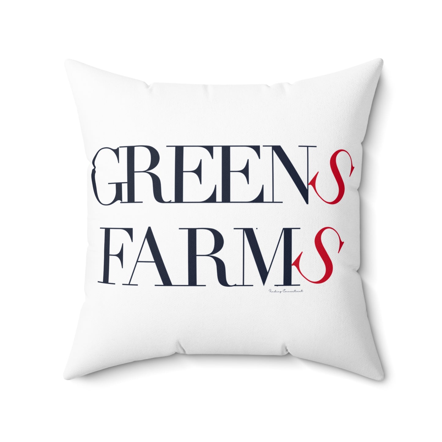 41 Tilt Greens Farms Spun Polyester Square Pillow