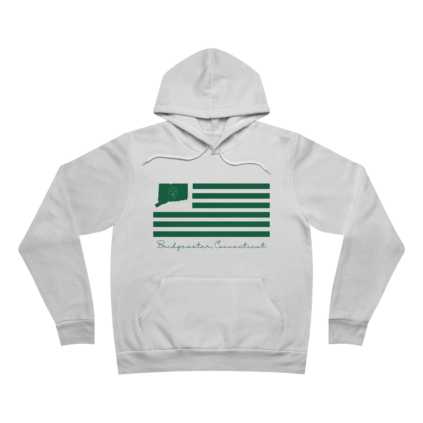 Bridgewater Connecticut St. Patrick’s Day Flag Unisex Sponge Fleece Pullover Hoodie