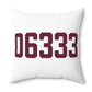06333 East Lyme Connecticut Zip Code Spun Polyester Square Pillow