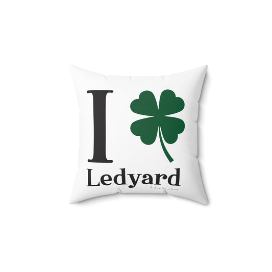 I Clover Ledyard Spun Polyester Square Pillow