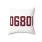 06801 Bethel Connecticut Zip Code Spun Polyester Square Pillow