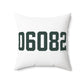 06082 Enfield Connecticut Zip Code Polyester Square Pillow