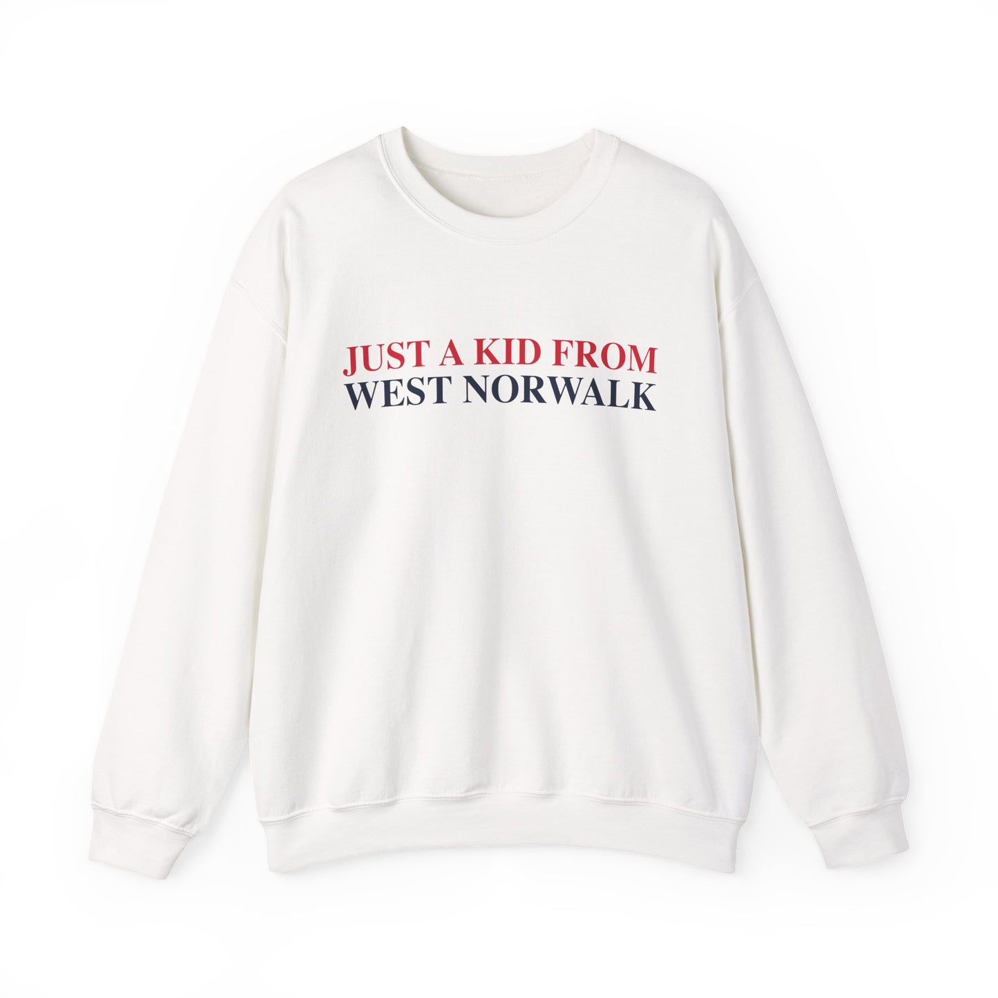 Just a kid from West Norwalk Unisex Heavy Blend™ Crewneck Sweatshirt