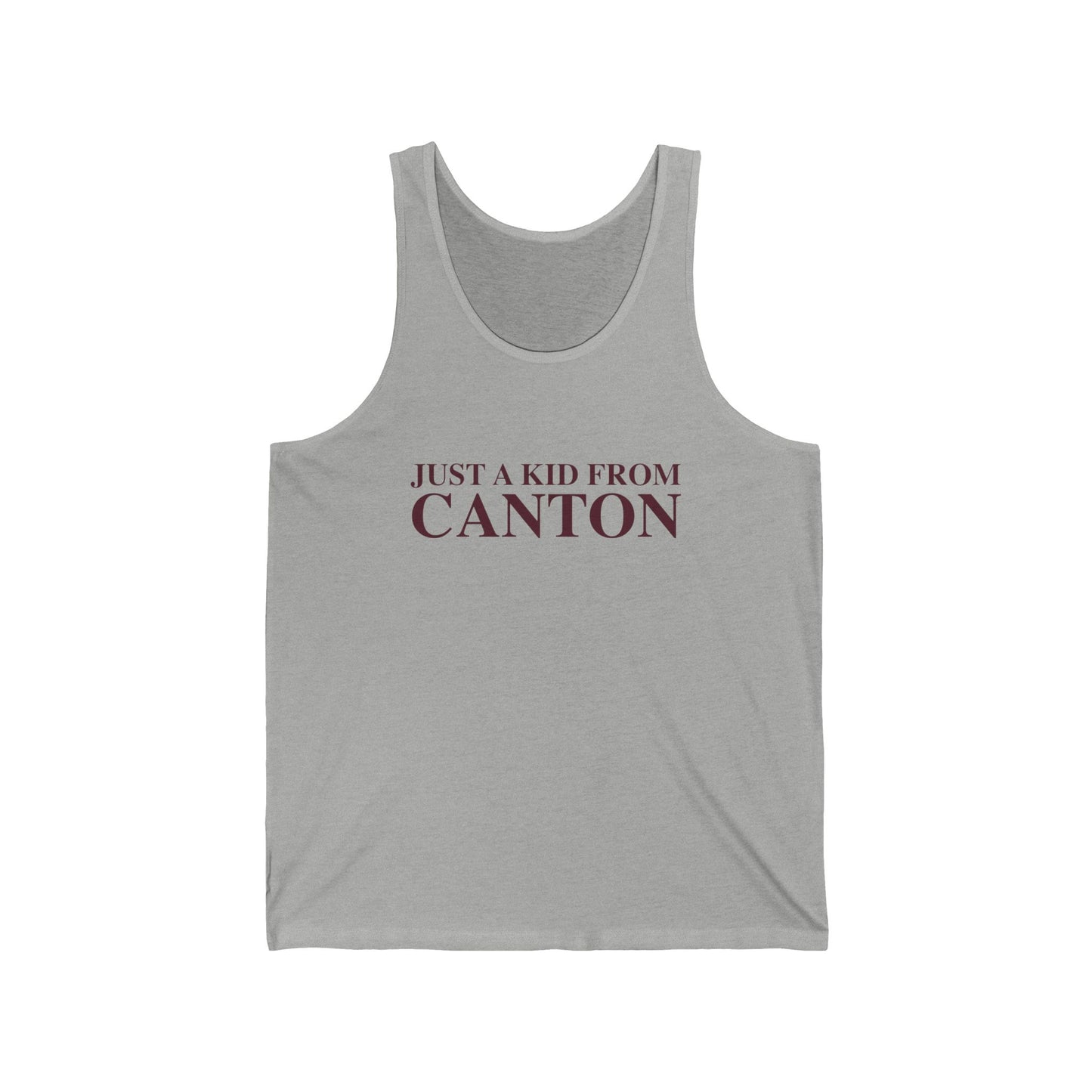 Just a kid from Canton Unisex Jersey Tank Top