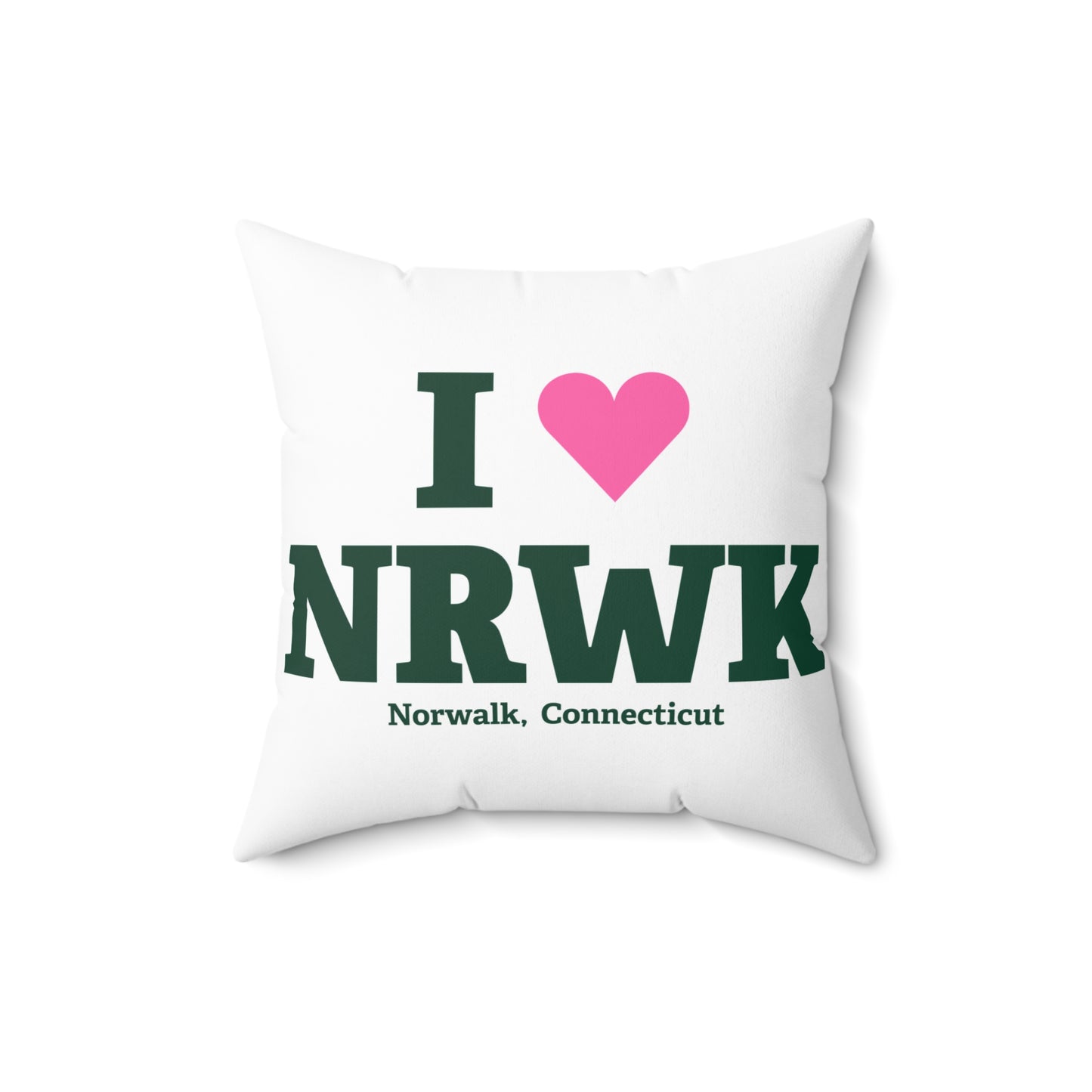 I Heart NRWK Spun Polyester Square Pillow