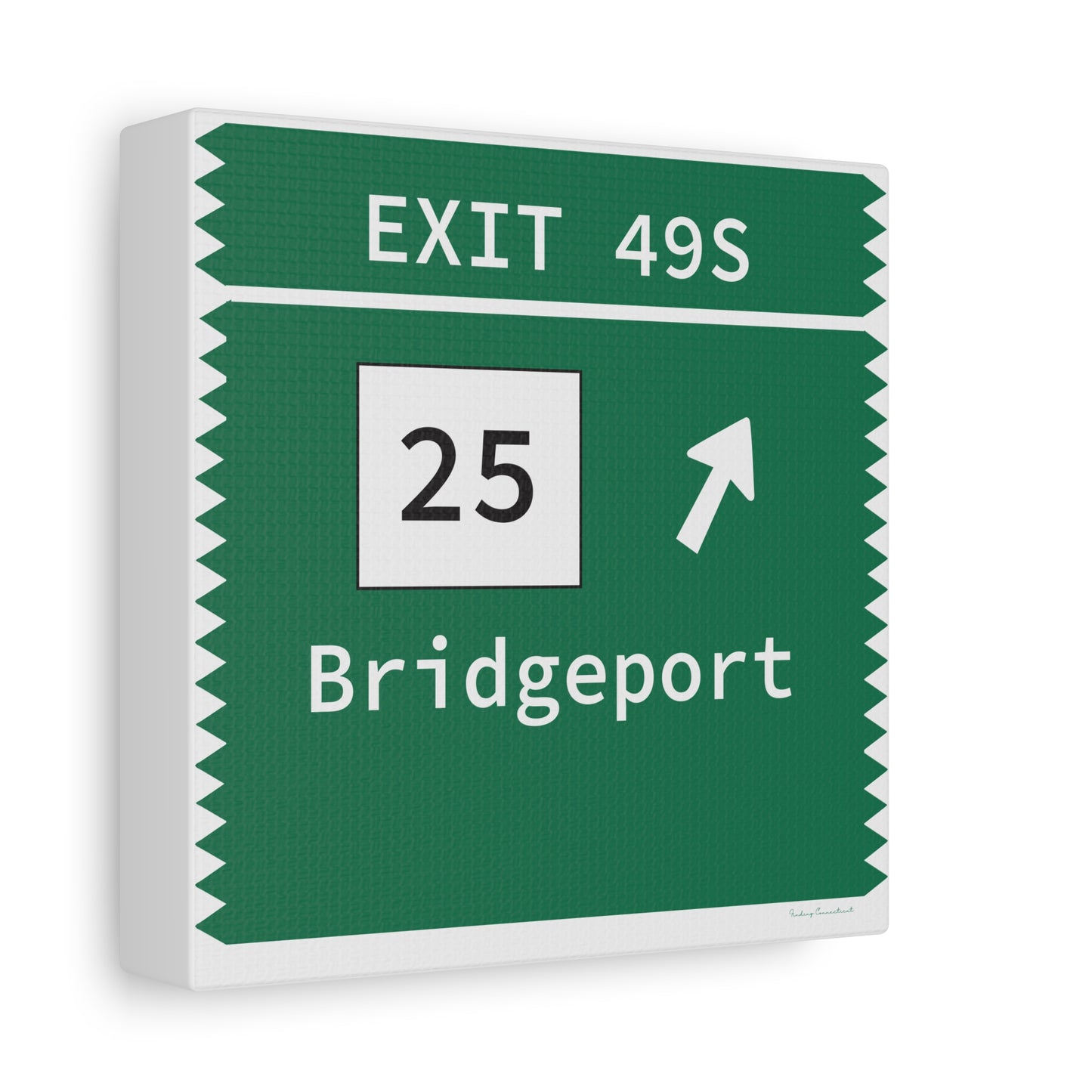 Vintage Merritt Parkway Exit 49S Sign Matte Canvas, Stretched, 1.25"