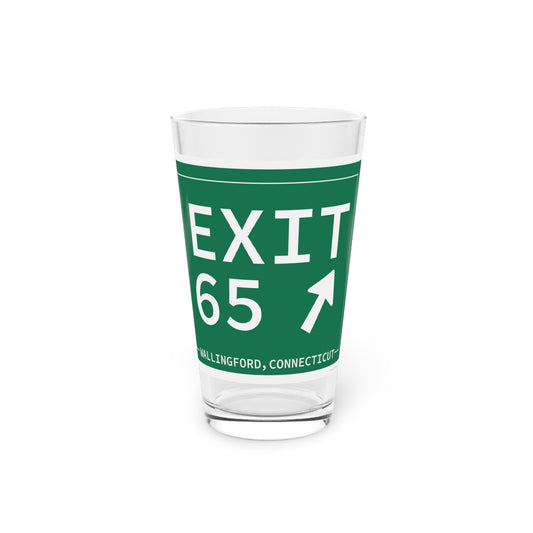 Vintage Exit 65 WCP Sign Pint Glass, 16oz