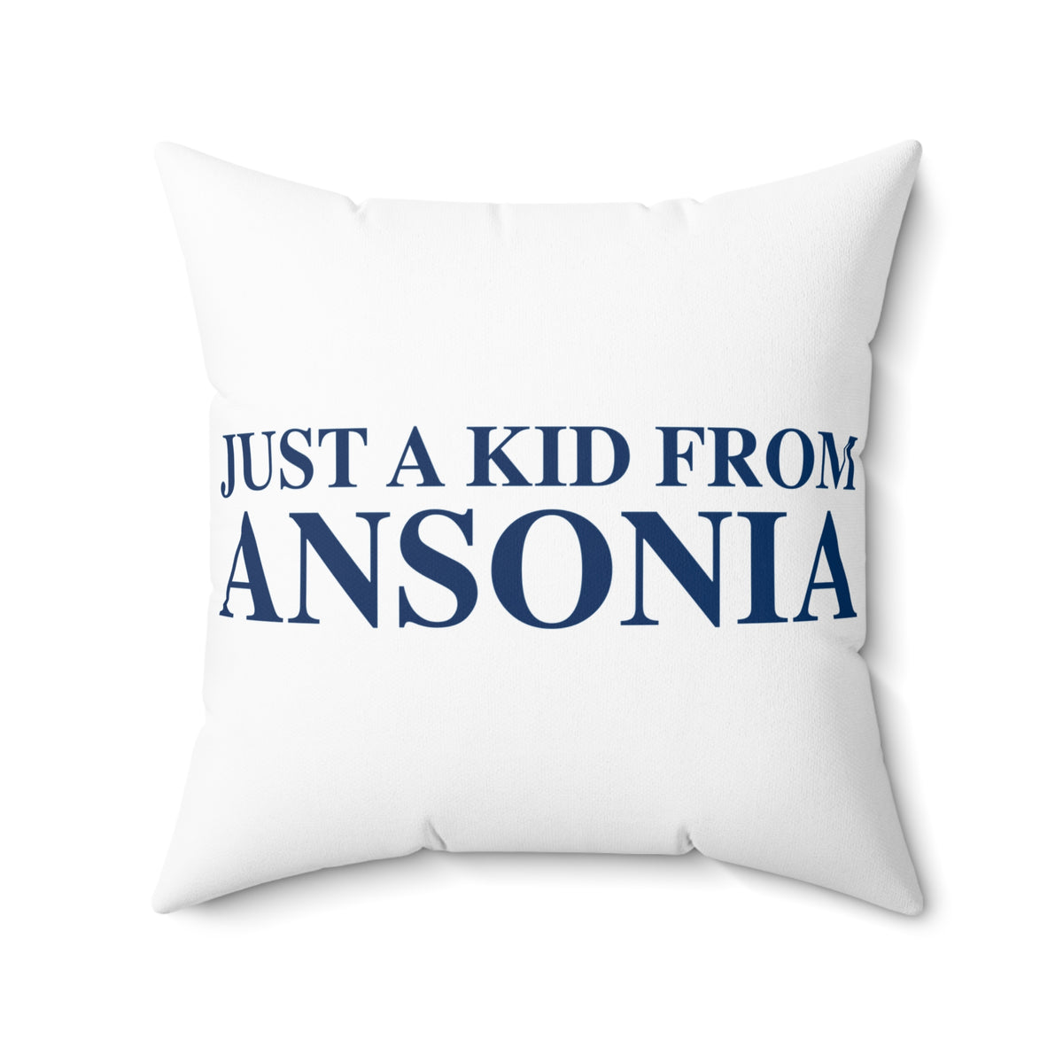 Just a kid from Ansonia Polyester Square Pillow