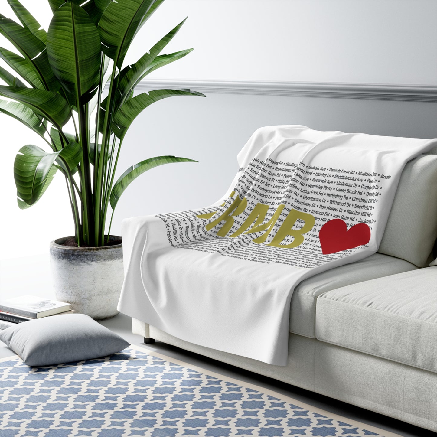 Trumbull Love Sherpa Fleece Blanket