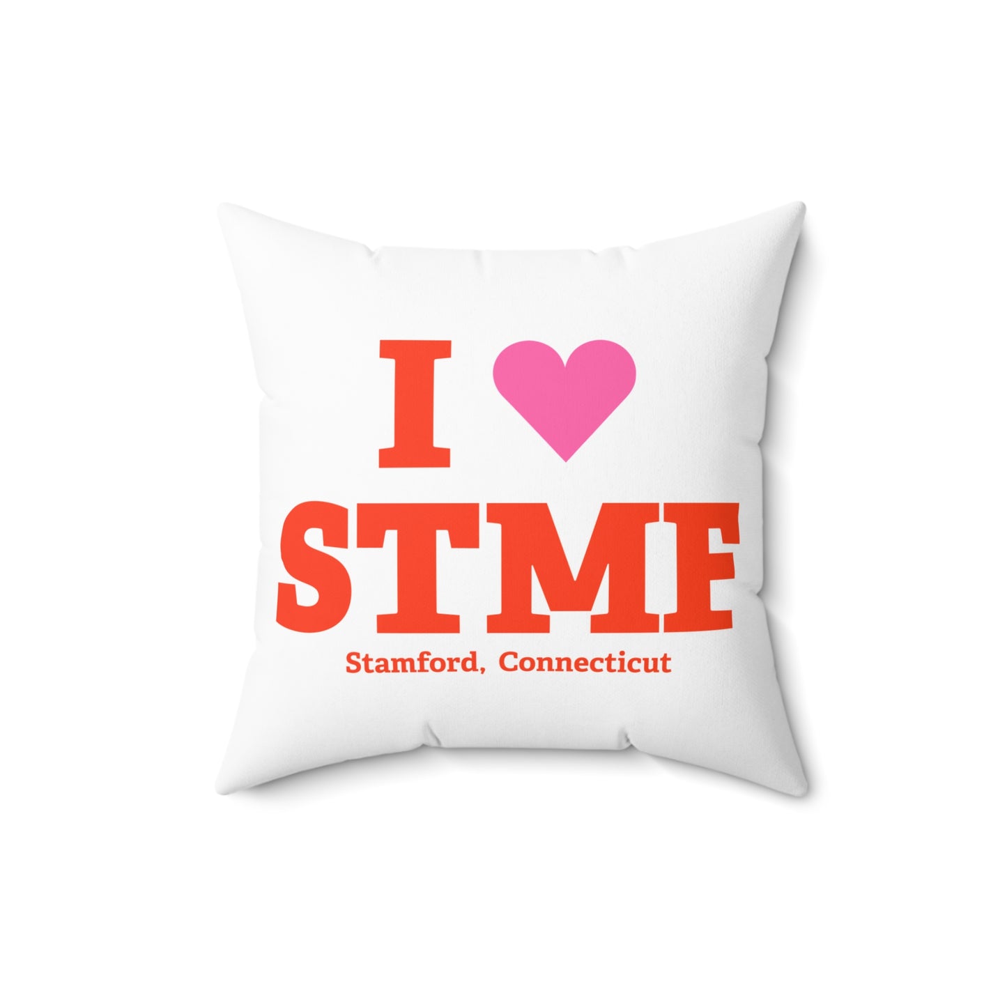 I Heart STMF Spun Polyester Square Pillow