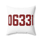 06331 Canterbury Connecticut Zip Code Spun Polyester Square Pillow