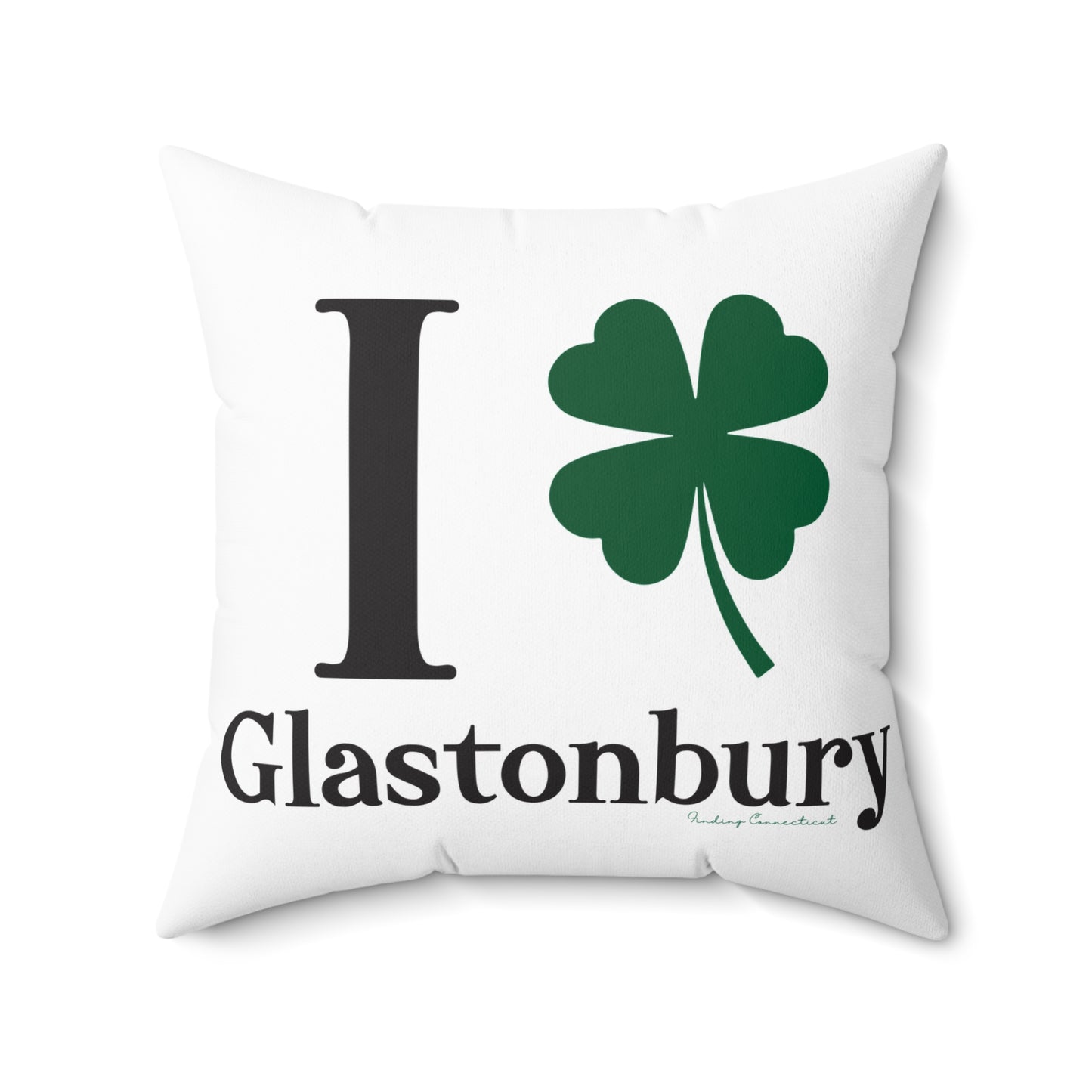 I Clover Glastonbury Spun Polyester Square Pillow