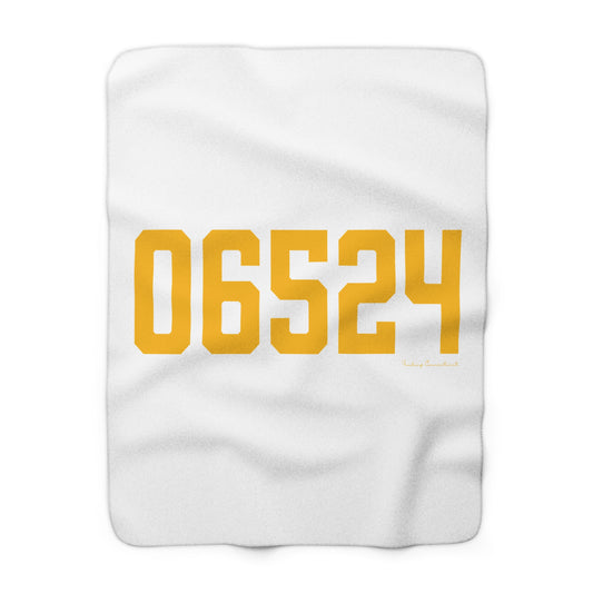 06524 Bethany Connecticut Zip Code Sherpa Fleece Blanket