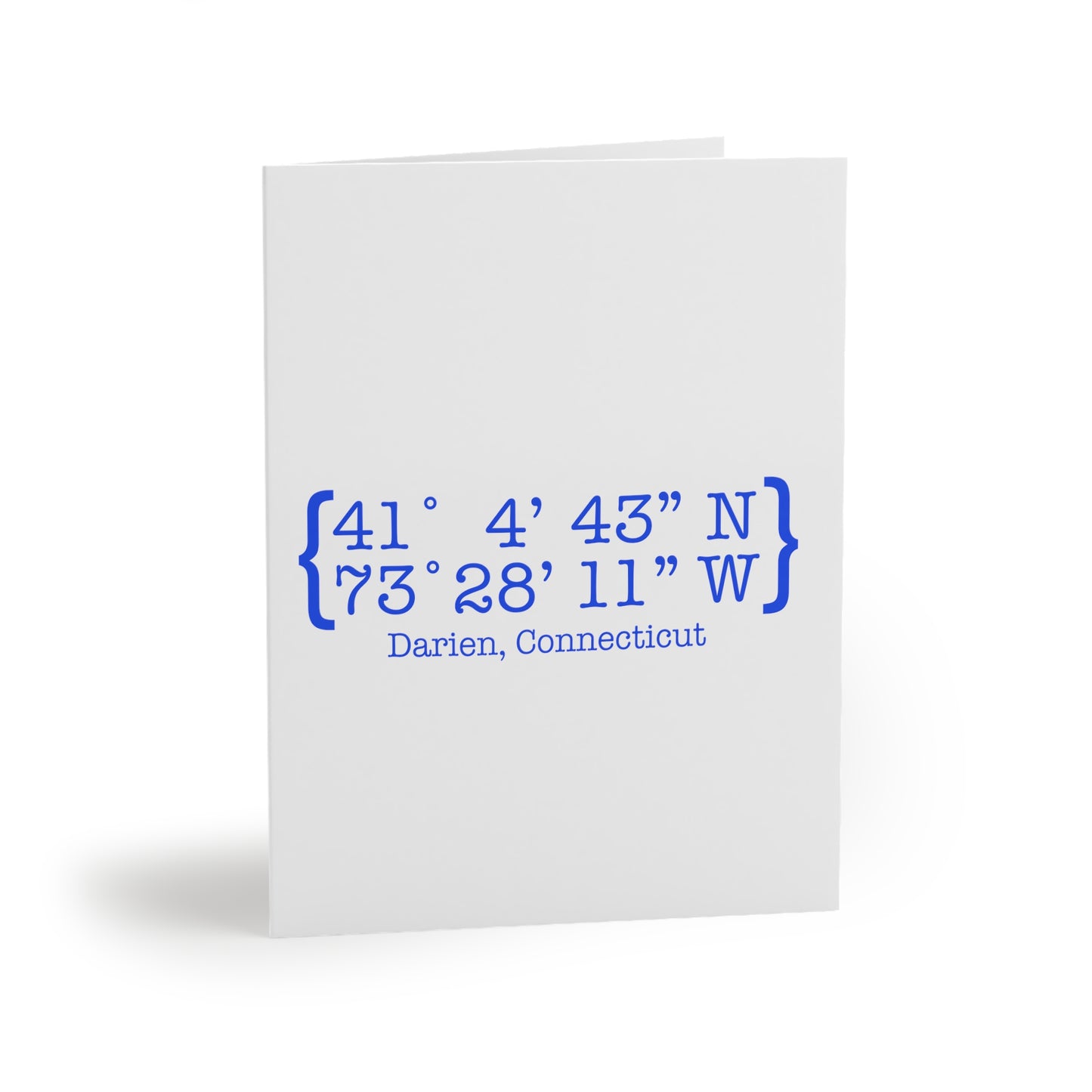 Darien Coordinates Greeting Cards (8, 16, and 24 pcs)