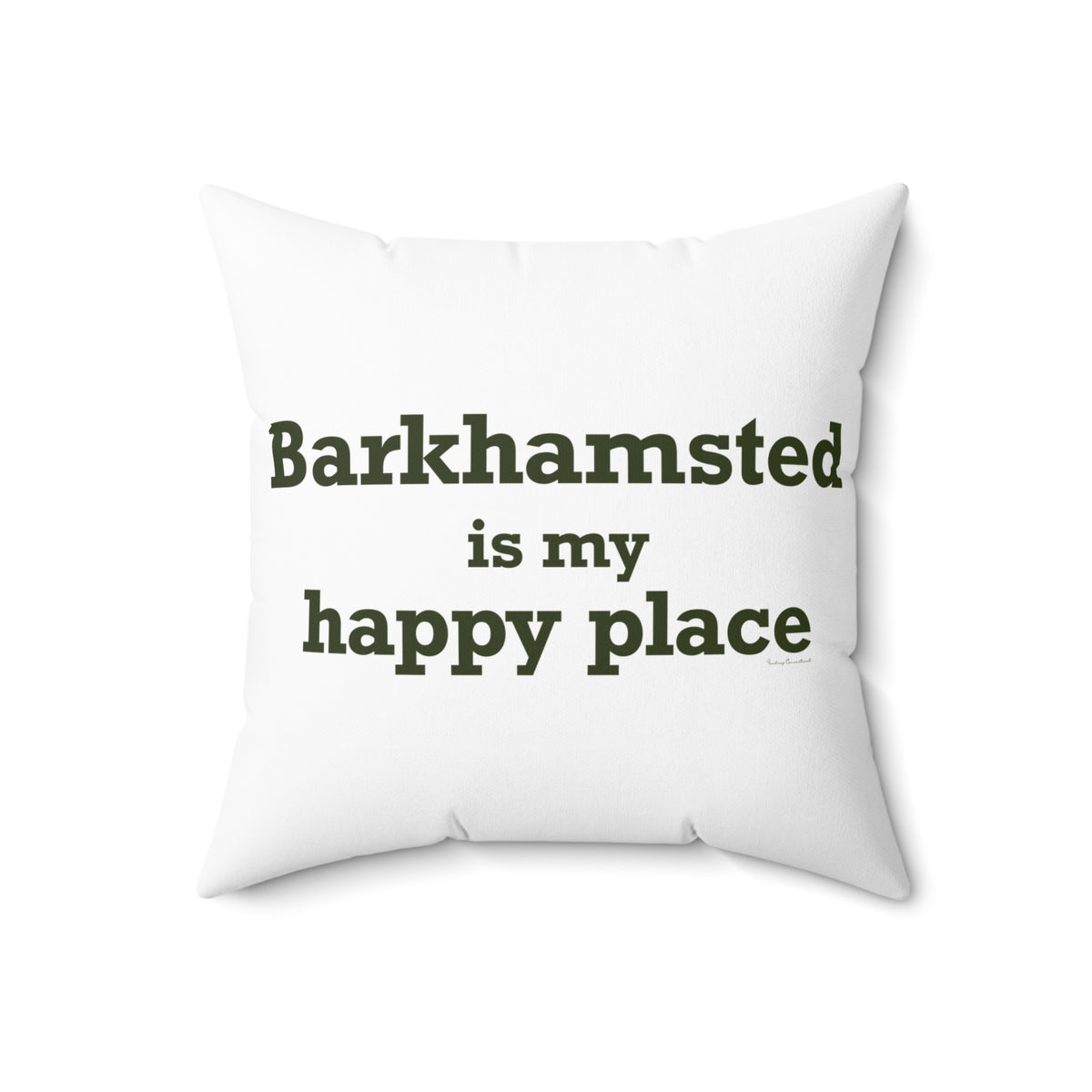 Barkhamsted is my Happy Place Polyester Square Pillow