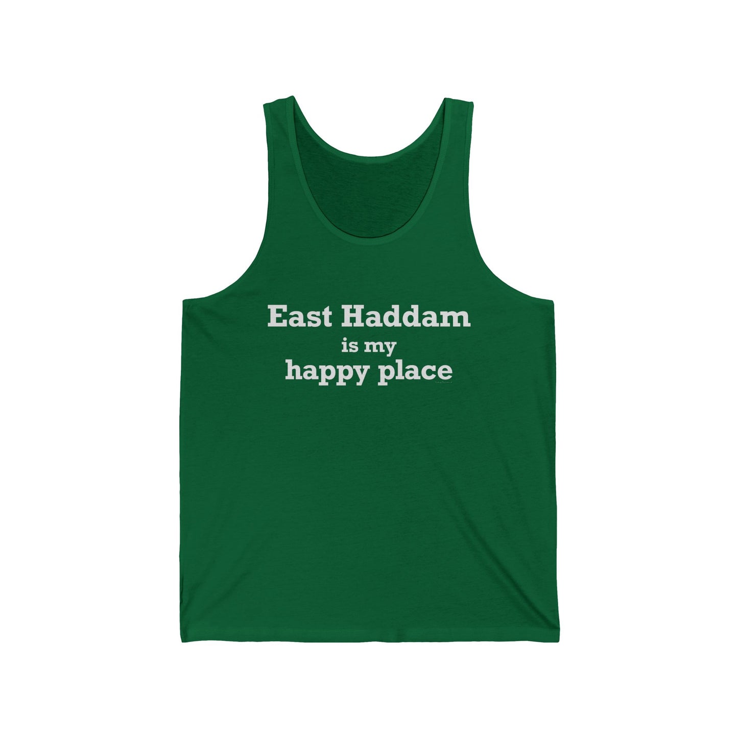 East Haddam is My Happy Place Unisex Jersey Tank Top