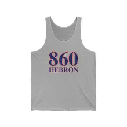 860 Hebron Red White & Blue Unisex Jersey Tank Top