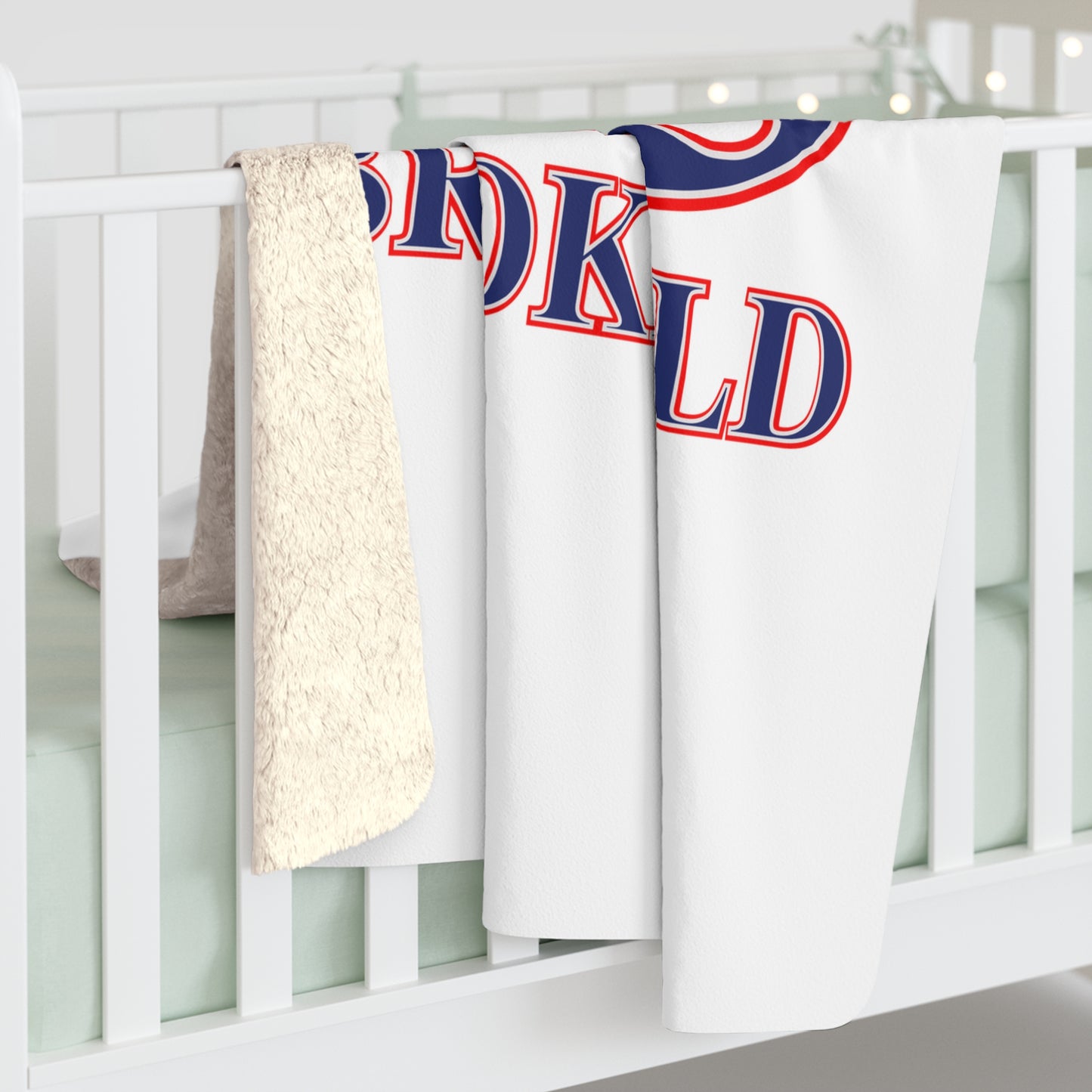 203 Brookfield Red White & Blue Sherpa Fleece Blanket